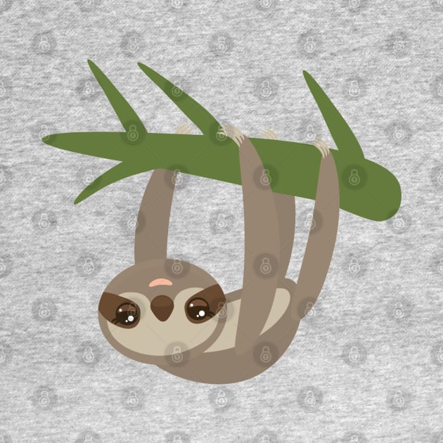 cute sloth, illustration by EkaterinaP